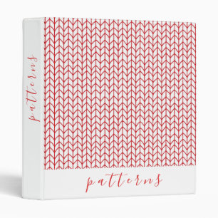 RED LINE KNIT 3-Ring Binder