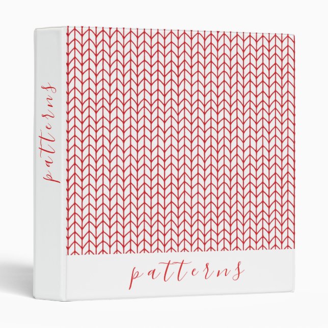 RED LINE KNIT 3-Ring Binder  (Front/Spine)