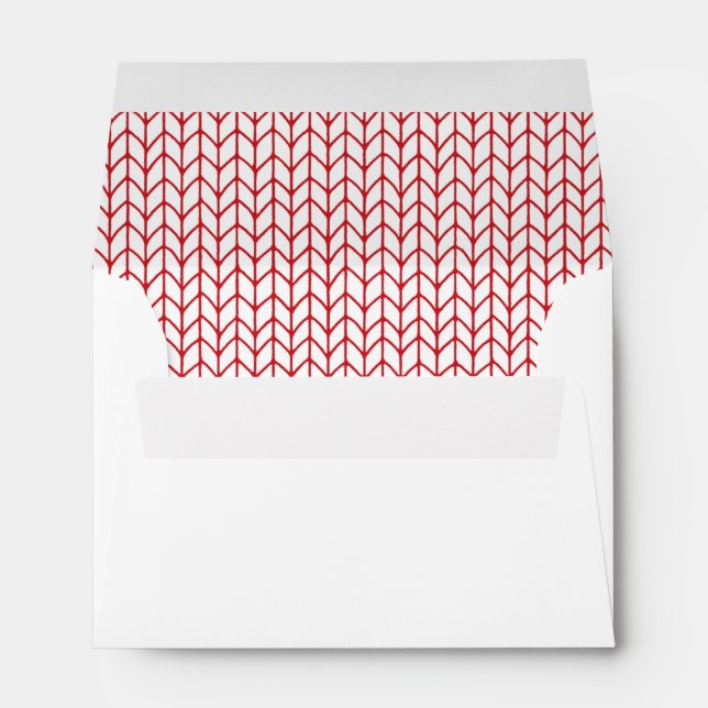 RED LINE KNIT A6 Envelope (4x6 cards)  (Back (Bottom))