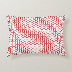 RED LINE KNIT Accent Pillow