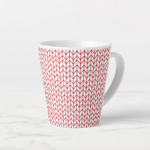 RED LINE KNIT Latte Mug