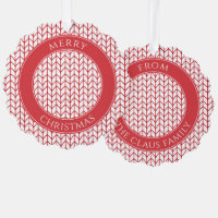 RED LINE KNIT Scalloped Paper Gift Tag Ornament II