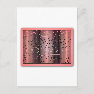 Red Line Maze Postcard