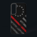 Red Line Vintage Betsy Ross American Flag Samsung Galaxy Case<br><div class="desc">Show Your Support for Our First Responders! Police,  Fire And Rescue,  and EMT Available!</div>