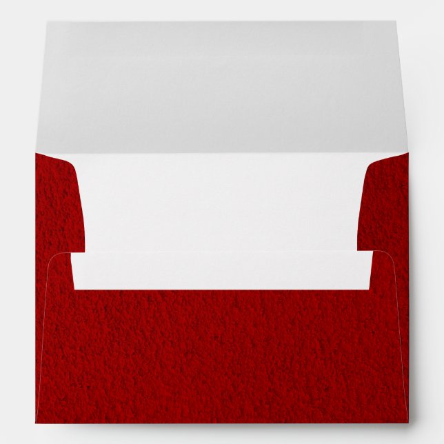 Red lined white background envelope (Back (Bottom))