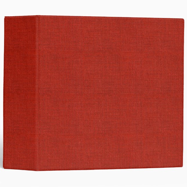 Red Linen Texture Blank Fabric Clean Binder (Front/Spine)