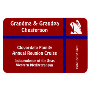 Red Liner Ship Cabin Door Marker Magnet
