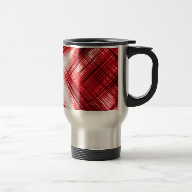 Red lines cross travel mug (Right)