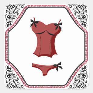 Red Lingerie Stickers