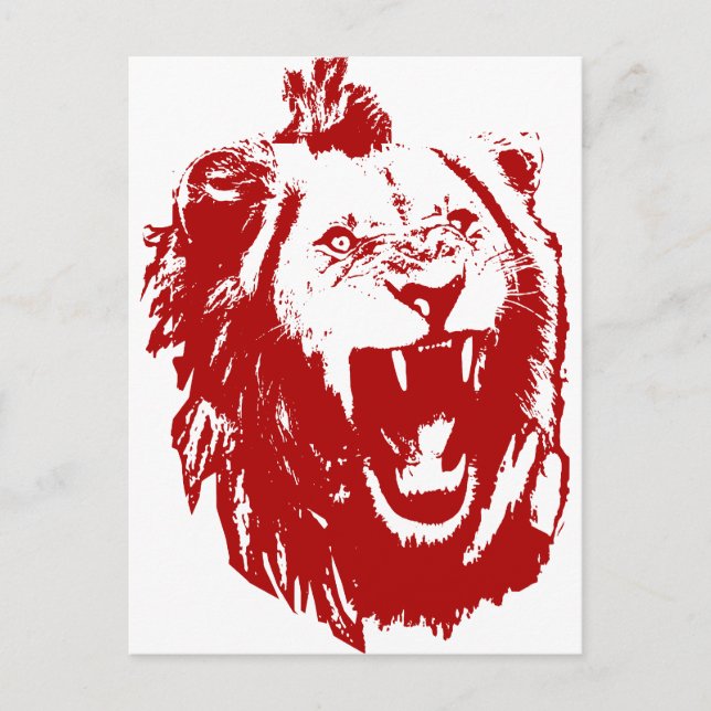 Red Lion King Postcard (Front)