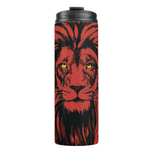 Red Lion Travel Mug Colourful Lion Head
