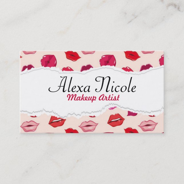Red Lips Business Card (Front)