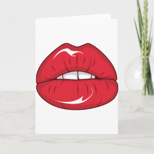 Red Lips Card