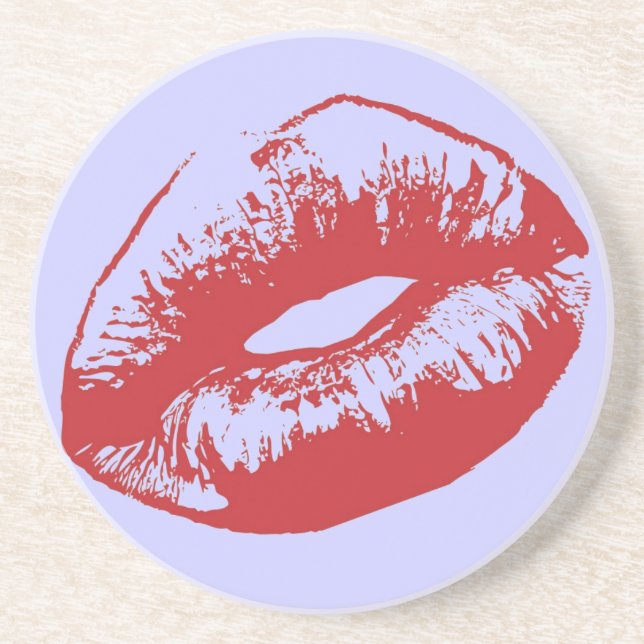 Red Lips Coaster (Front)