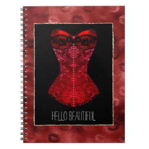 Red Lips Corset Notebook