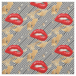 RED LIPS FABRIC