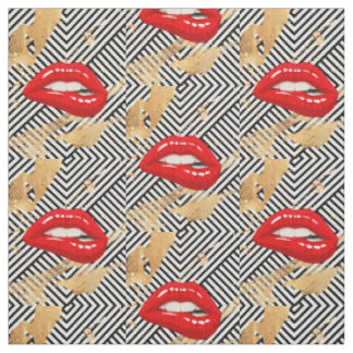 RED LIPS FABRIC