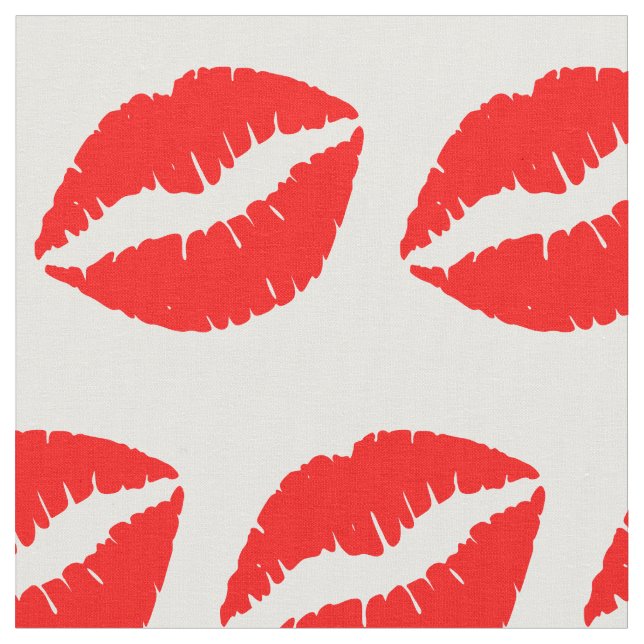Red Lips Fabric (Close Up)