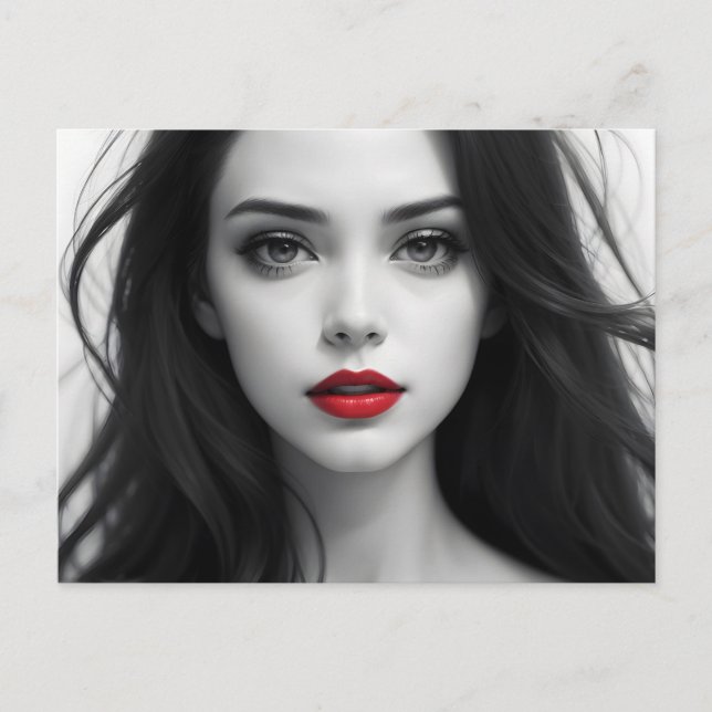 red lips for you postcard (Front)