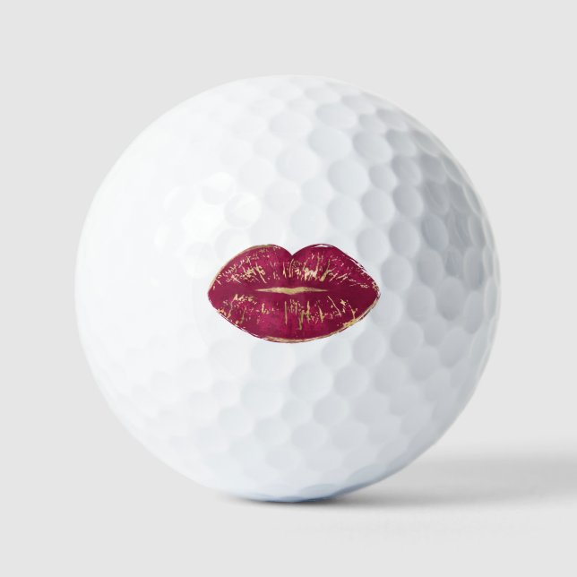 Red Lips Golf Balls (Front)