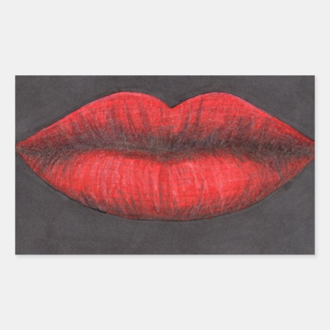 Red Lips Graphic Sticker (Front)