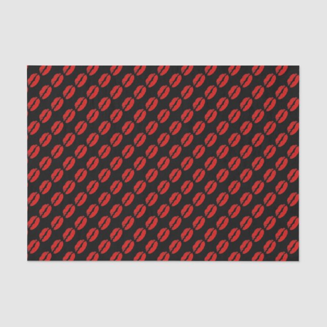 Red Lips Happy Valentine's Day Tissue Paper (Front)