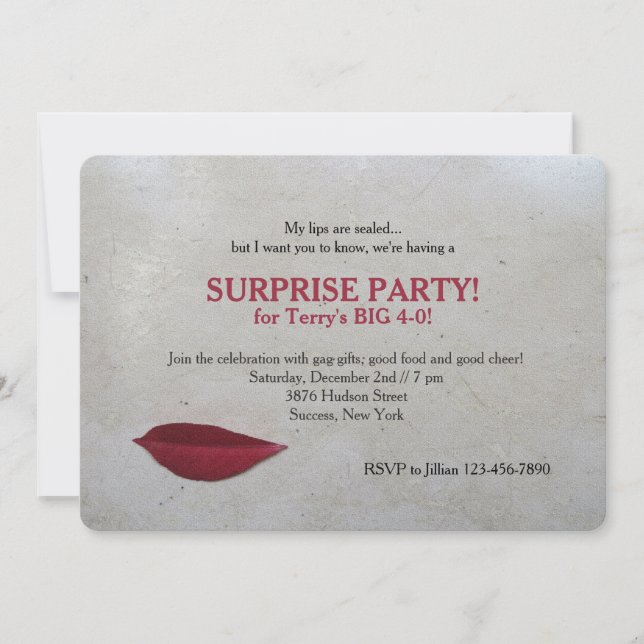 Red Lips Invitation (Front)