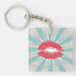 Red lips keychain