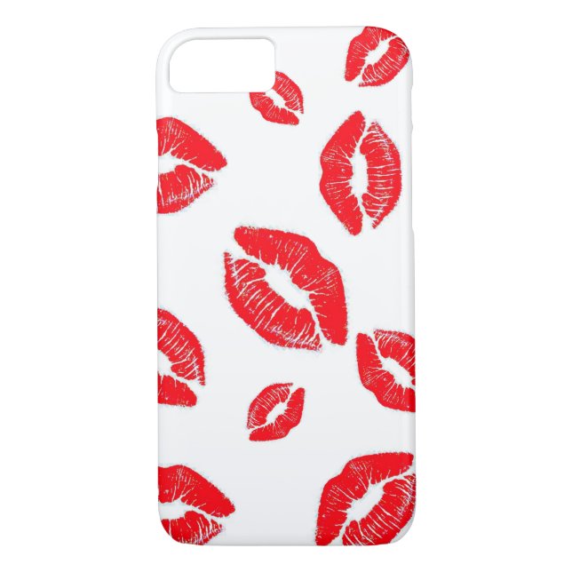 Red Lips Kiss Case-Mate iPhone Case (Back)