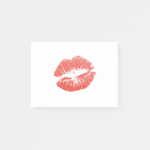 Red Lips Kiss Lipstick Post-it Notes