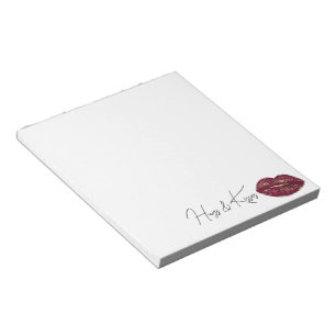 Red Lips Kiss Notepad