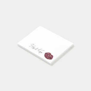 Red Lips Kiss Post-it Notes