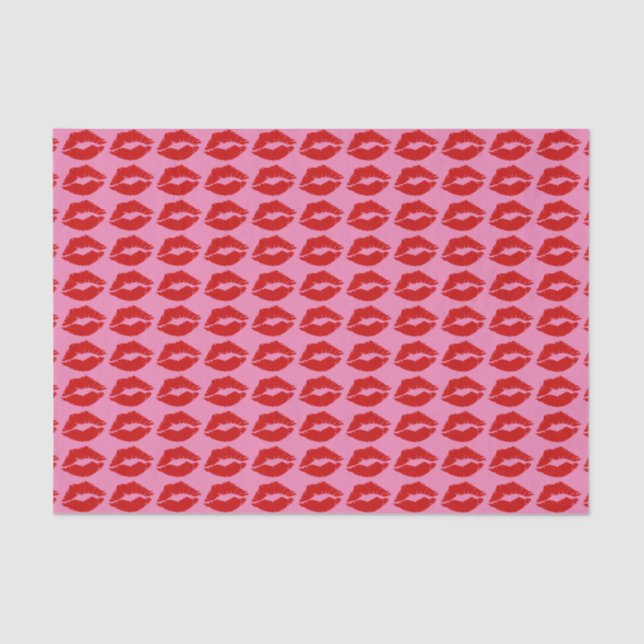 "Red Lips Kiss" Tissue Paper (Front)