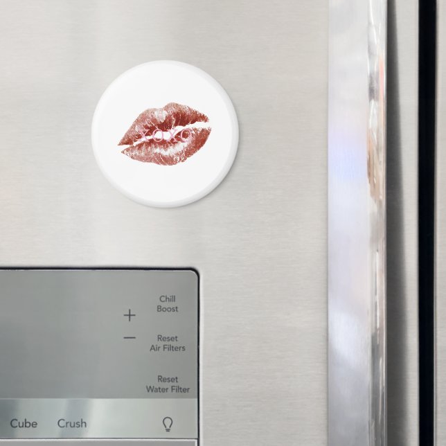 Red Lips Kiss XOXO  Magnet (In Situ (Fridge))