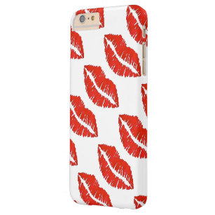 Red Lips Lipstick Kiss Print Valentine's Day Love Barely There iPhone 6 Plus Case