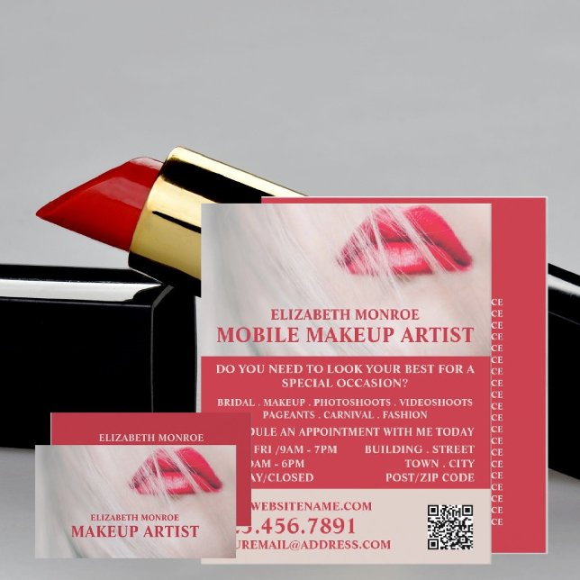 Red Lips, Makeup Artist Advertising Flyer (Creator Uploaded)