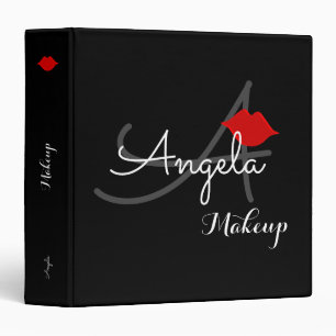 Red Lips . Makeup artist monogram beauty Binder