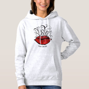 Red Lips Makeup Artist Name Hoodie