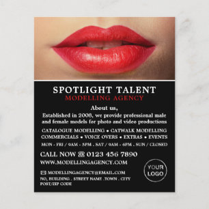 Red Lips, Modelling Agency, Model Agent Advert Flyer