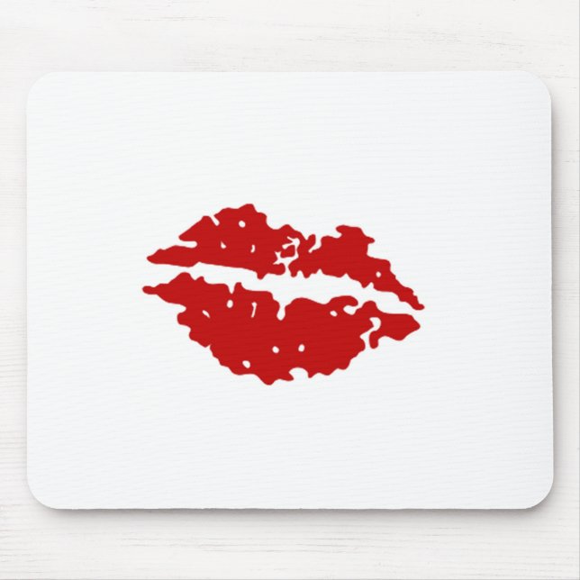 Red Lips Mouse Pad (Front)