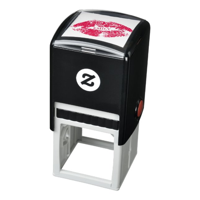 Red Lips On White Background Self-inking Stamp (Product)