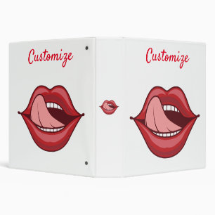 Red Lips Open Mouth Thunder_Cove Binder
