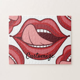 Red Lips Open Mouth Thunder_Cove Jigsaw Puzzle