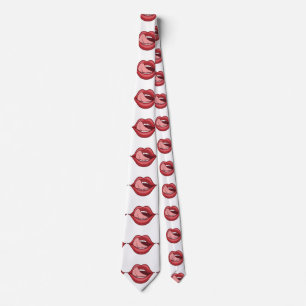 Red Lips Open Mouth Thunder_Cove Tie