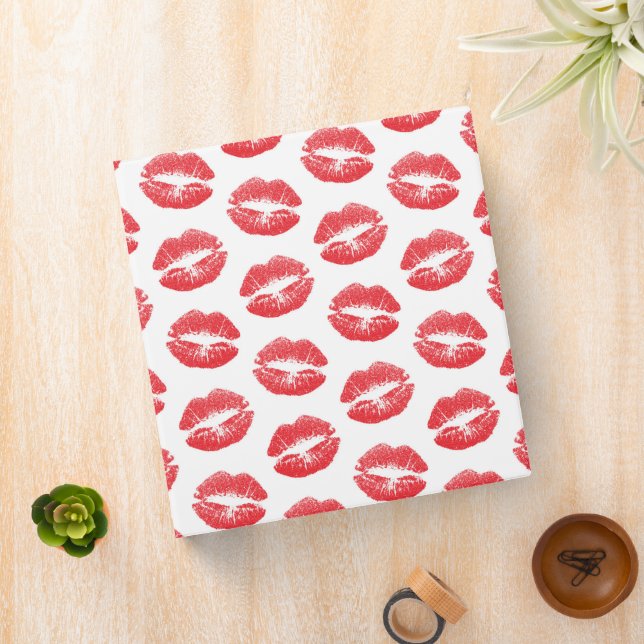 Red Lips, Pattern Of Lips, Red Lipstick, Kiss Binder (In Situ)
