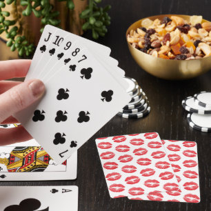 Red Lips, Pattern Of Lips, Red Lipstick, Kiss Playing Cards
