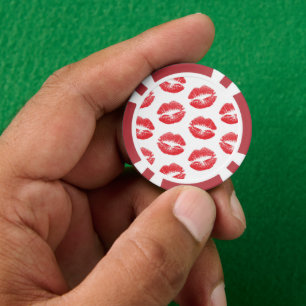 Red Lips, Pattern Of Lips, Red Lipstick, Kiss Poker Chips