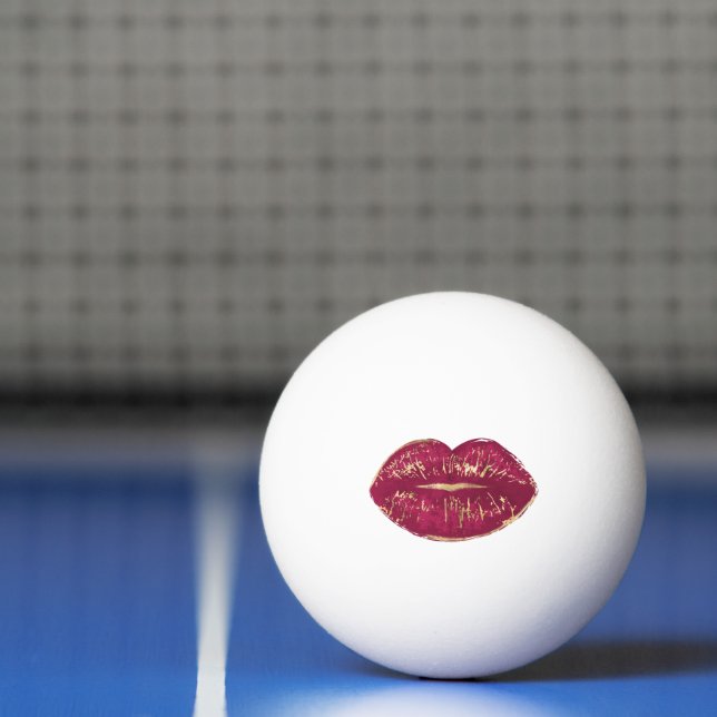 Red Lips Ping Pong Ball (Net)