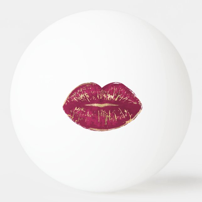 Red Lips Ping Pong Ball (Front)