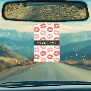 Red Lips, Pink Lips, Kiss, Your Name, Personalise Air Freshener